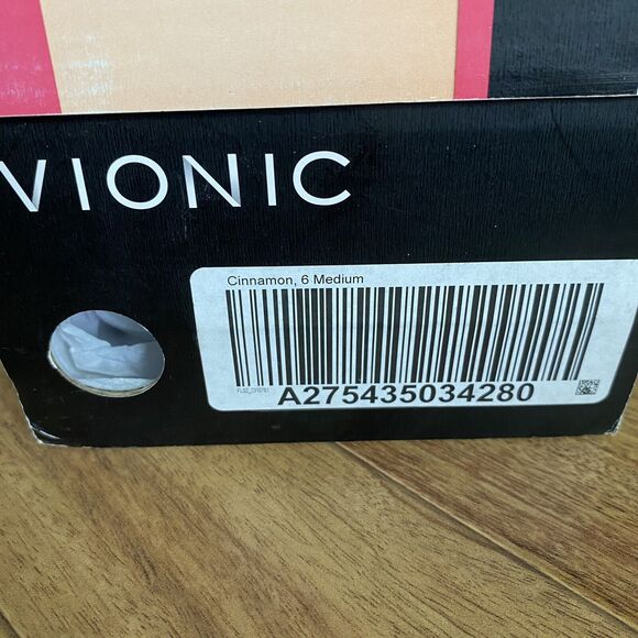 Vionic Flip Flops Women 6 Brown Pink‎ Rest Ricci Thong Sandals Leather Beaded - Picture 10 of 13